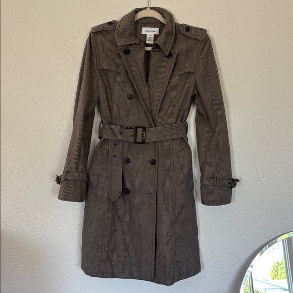 Calvin Klein Other - 90s dogtooth‎ Trench Coat